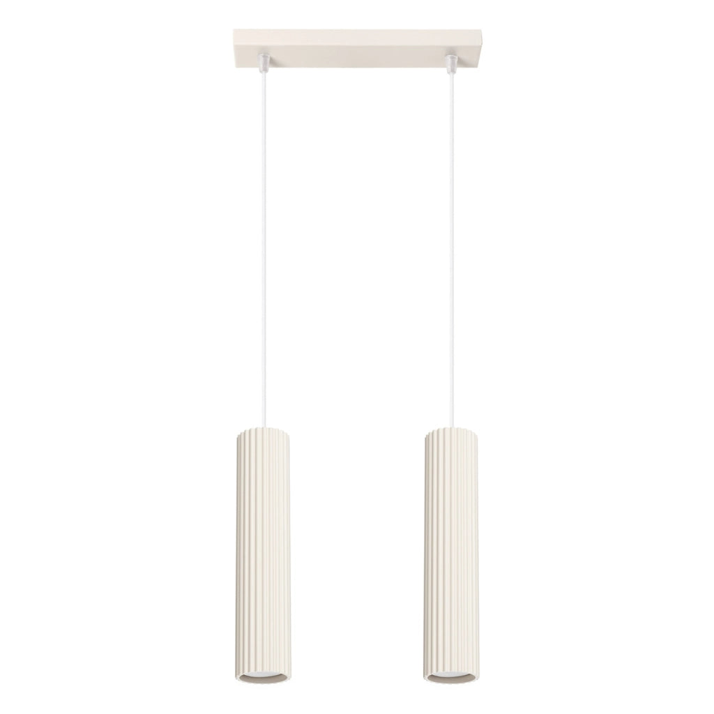 Lampada a sospensione beige GRAVIO 2 luci GU10 Pure Lume