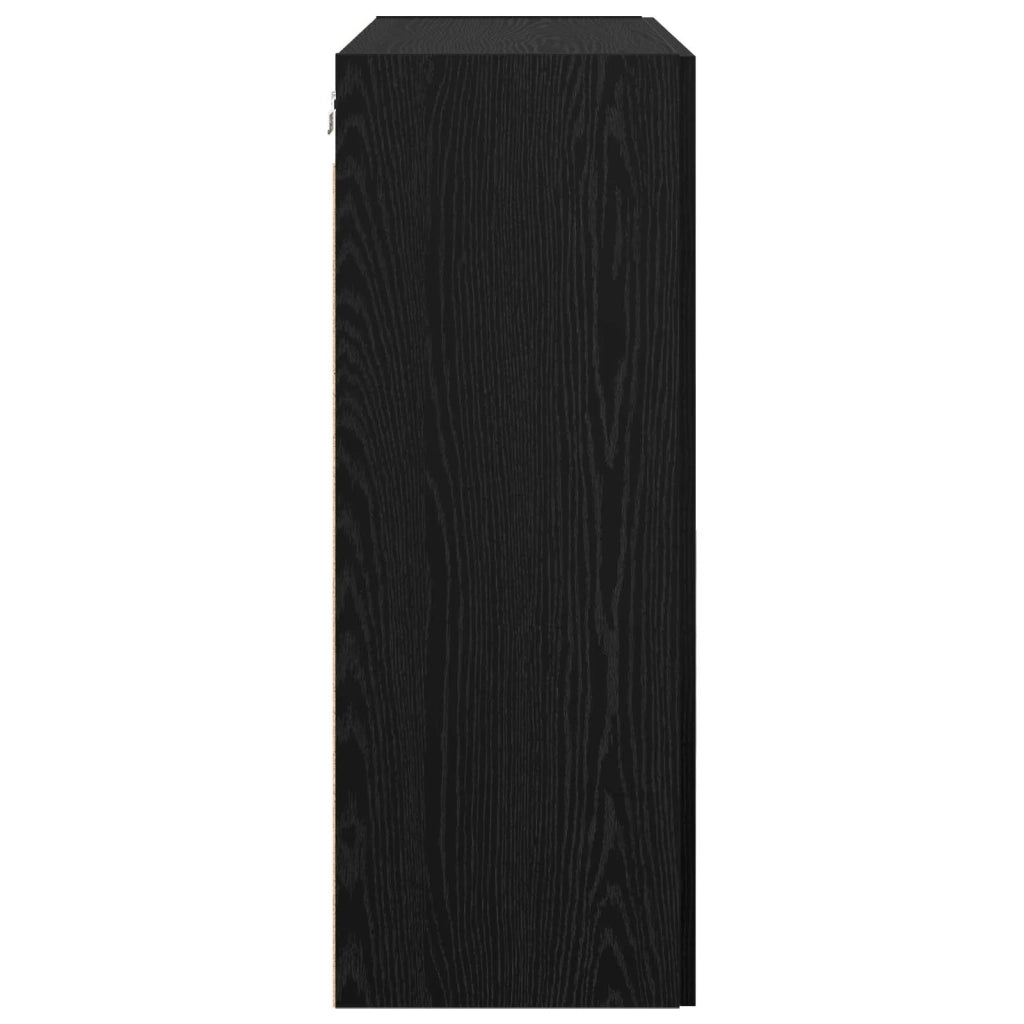 Mobiletto a muro 2 pcs Rovere Nero 69,5 x 34 x 90 cm 3394520