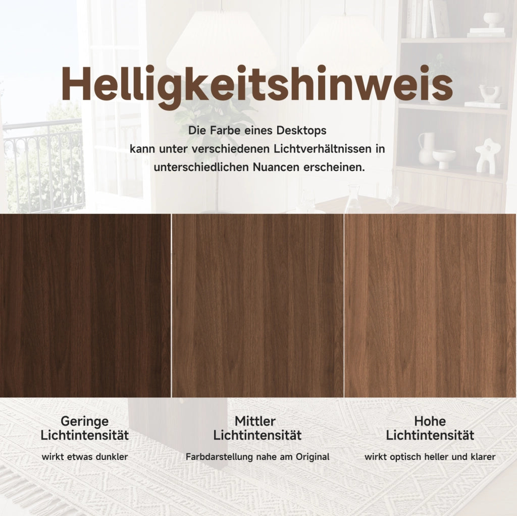 Tavolo da pranzo 180x75 cm per 6-8 persone; in MDF effetto noce con dettagli oro