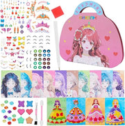 Set di Creatività Premium per Bambine | Set di Arti e Mani per Ragazze di 5-9 Anni | Pasticcino con Pittura a Diamanti e Sticker | Set di Attività Creativa per Ragazze