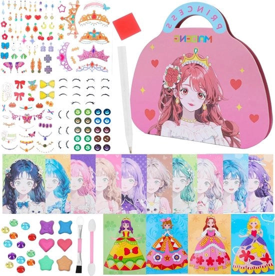 Set di Creatività Premium per Bambine | Set di Arti e Mani per Ragazze di 5-9 Anni | Pasticcino con Pittura a Diamanti e Sticker | Set di Attività Creativa per Ragazze