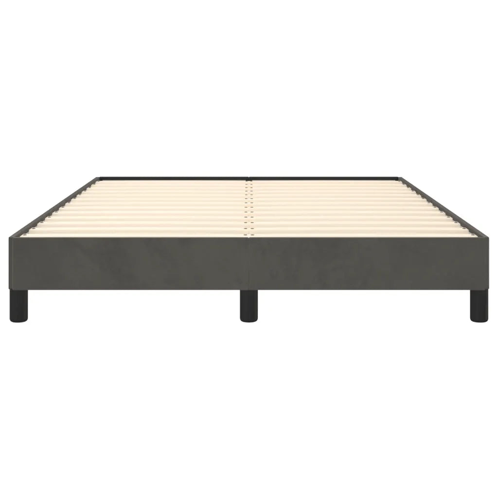 Giroletto senza Materasso Grigio Scuro 140x190 cm Velluto 346971