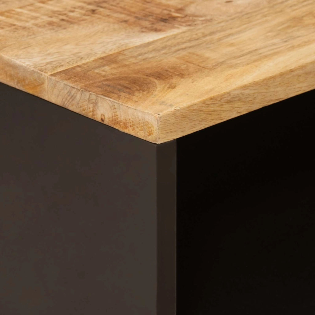 Armadio letto compatto in legno massello di mango 50 x 33 x 62 cm 2 cassetti design moderno in legno marrone 02_0057812