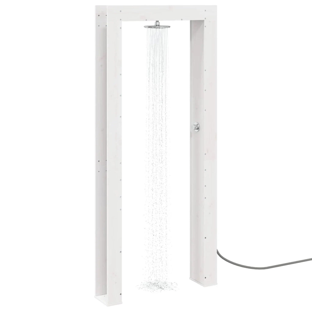 Doccia da esterno 226 cm Legno massello di pino e acciaio inox 886337