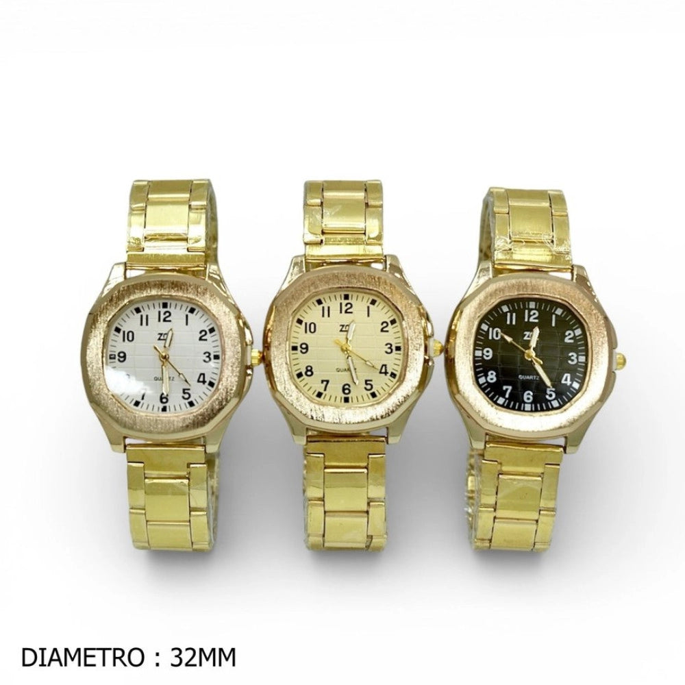 Trade Shop - Orologio Da Polso Donna Elegante Oro Quadrante Casual 32mm -