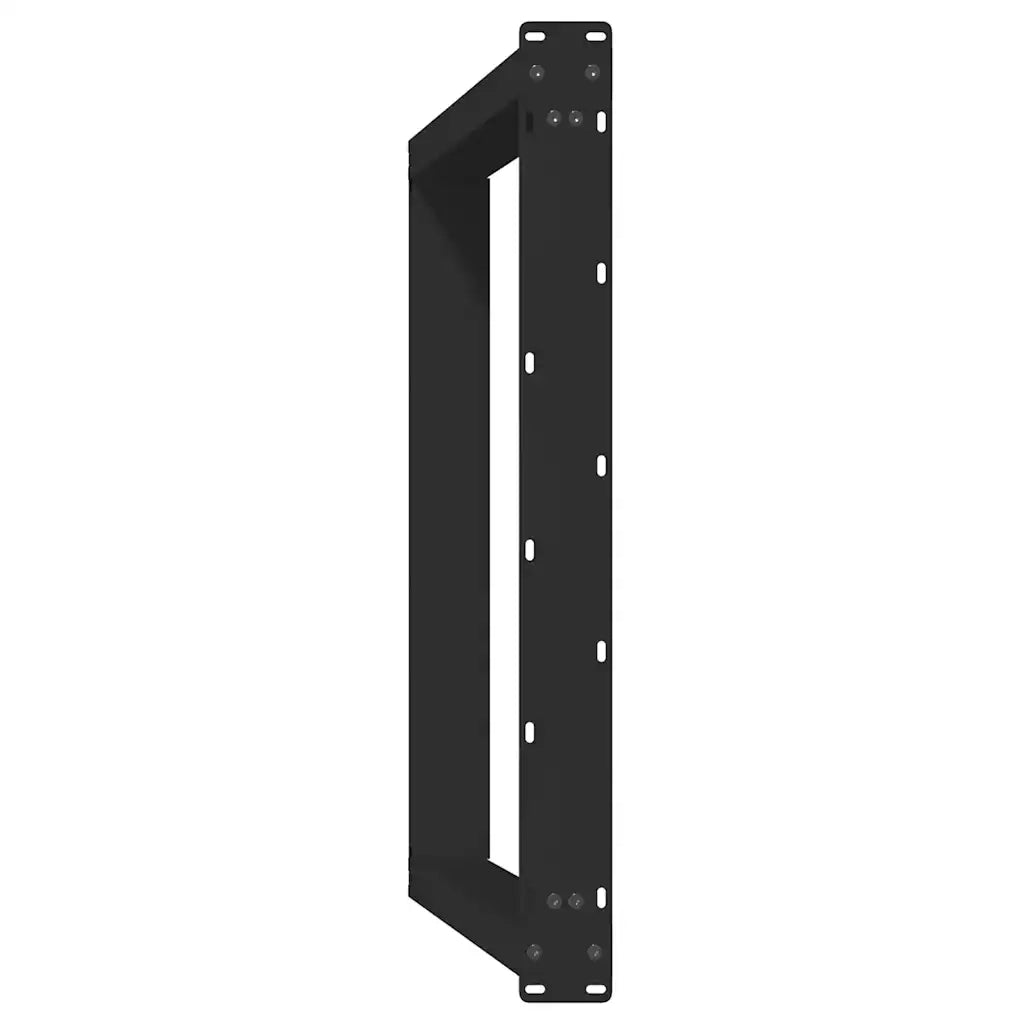 Gambe per tavolo da pranzo a forma di U 2 pz nere 100x(72-73) cm in acciaio