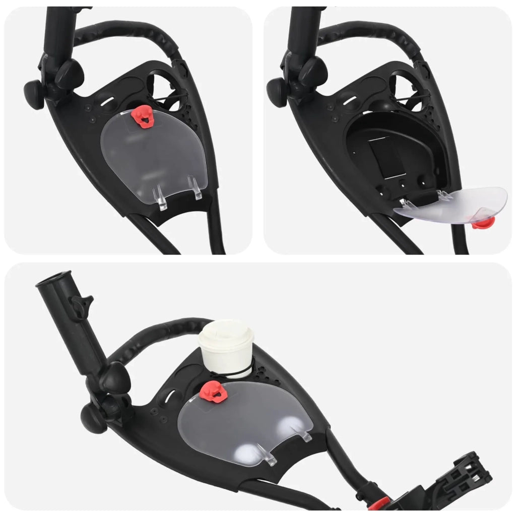 Carrello da golf con sedile Nero Alluminio Pieghevole CFW6376691