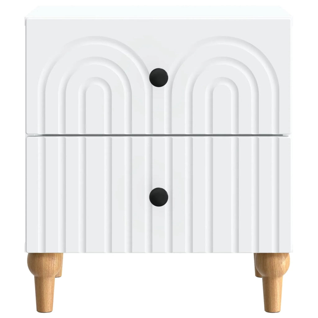 Armadio da Notte con cassetto 2 pcs Bianco 43 x 34,5 x 48 cm
