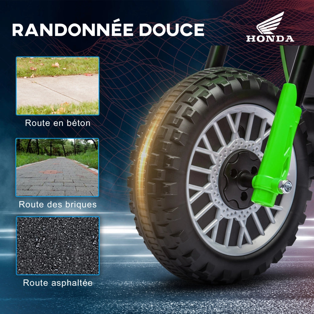 Moto Cross Elettrica per Bambini 3 Ruote ¨C Xylo ¨C 6V 18-36 Mesi Verde