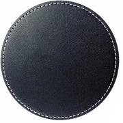 Set di 8 supporti per bicchieri in pelle, rotondi, neri, 10 cm, duraturi e antiscivolo, realizzati in pelle, ideali per caffè, birra, tè e tazze, perfetti per casa e ufficio