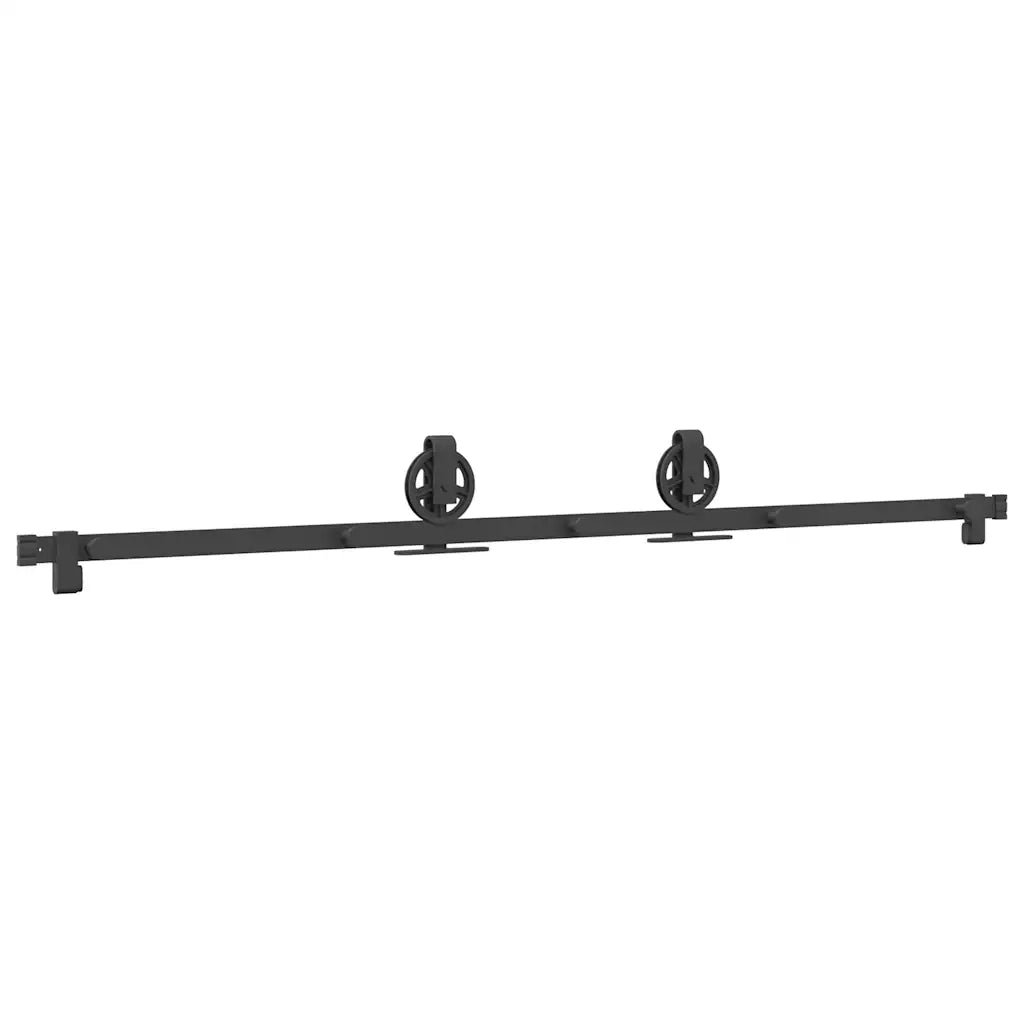 Kit di Binari per Porte Scorrevoli 183 cm Acciaio Nero CFW7875641