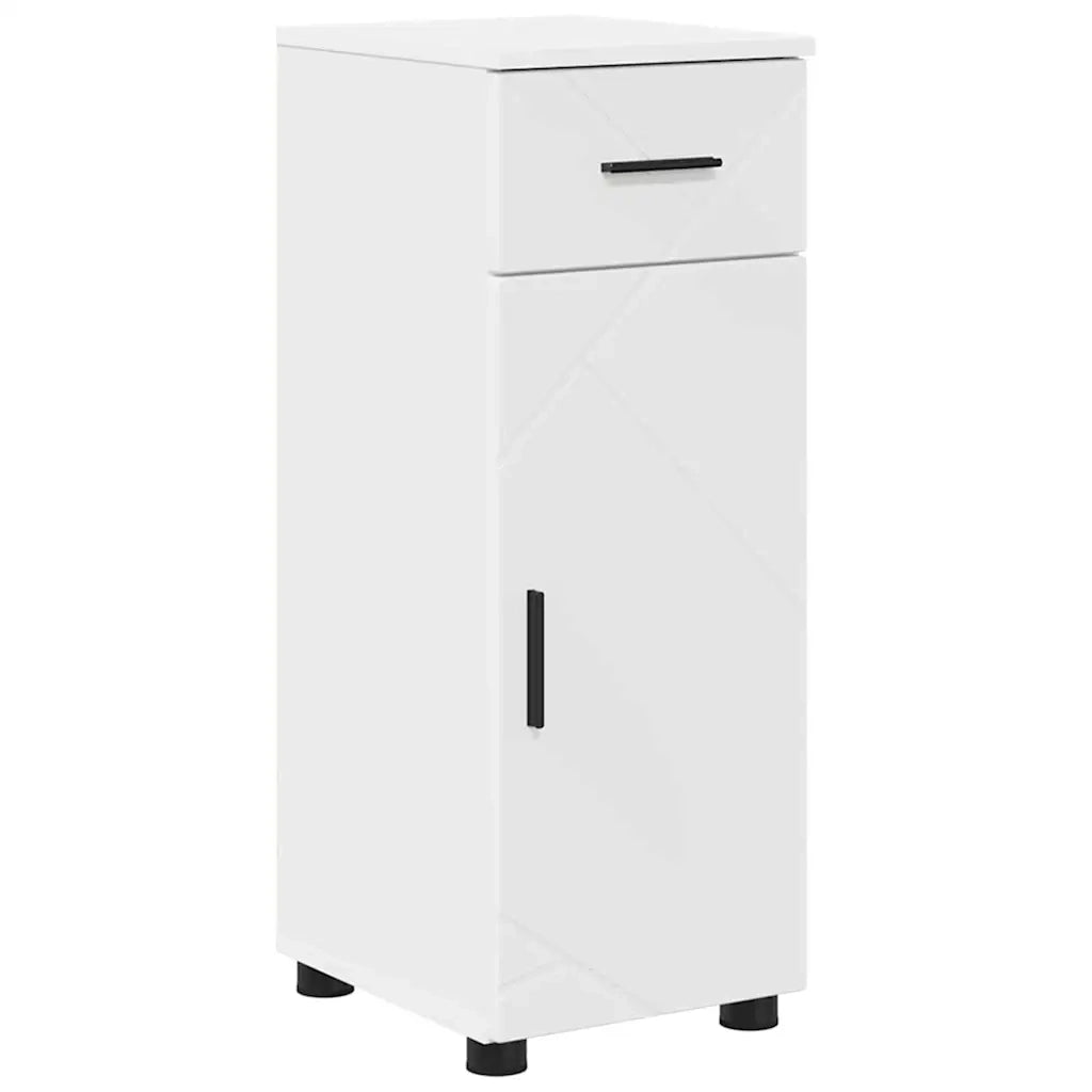 Set di mobili per il bagno con cassetto con porta 4 pcs Bianco