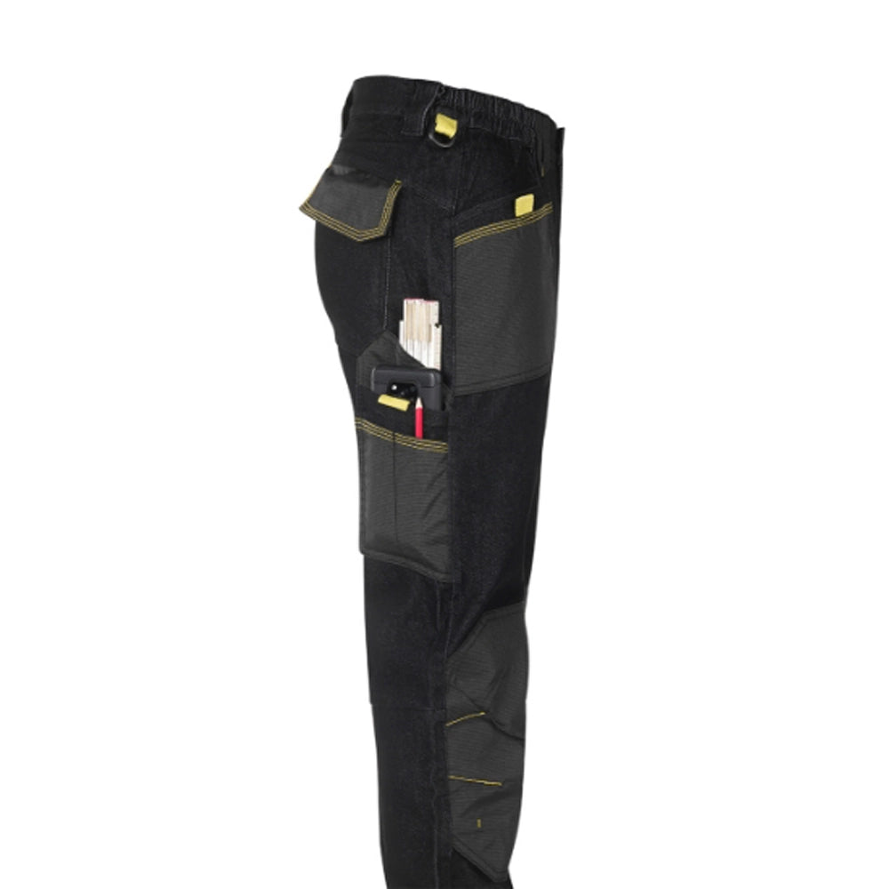 Pantaloni jeans da lavoro slick nero lunghi tg. xxl tasche portautensili