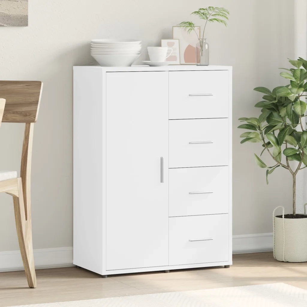 Credenza-Buffet-Armadio da cucina Bianca 60x31x84 cm in Legno Multistrato 808431