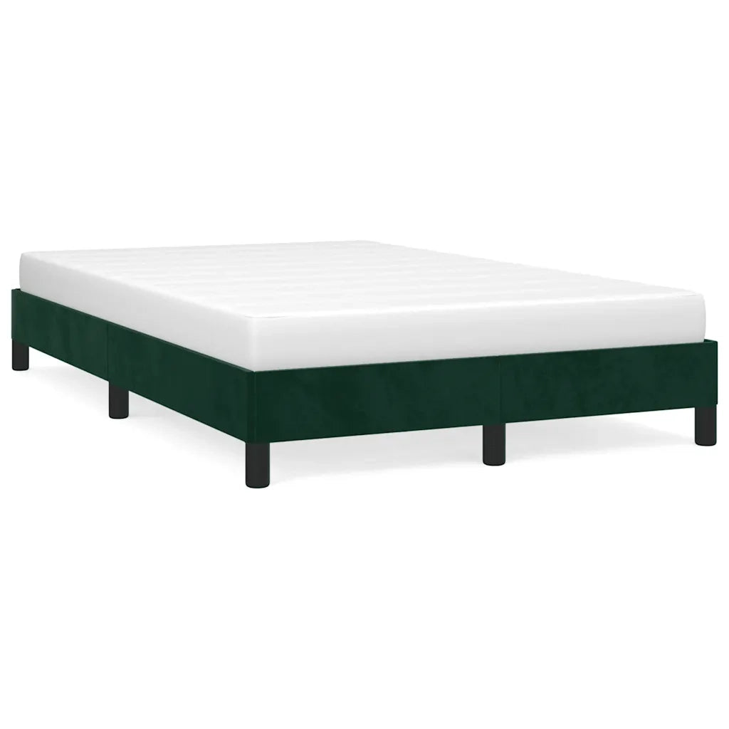 Giroletto senza Materasso-Struttura Letto Verde Scuro 120x200 cm in Velluto 586352