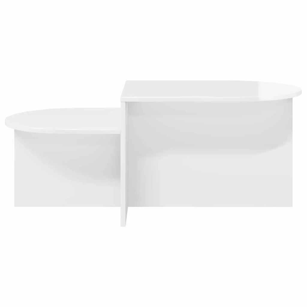 Tavolino da salotto Bianco Lucido 100 x 50 x 40 cm 8001050