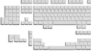 Set di tasti premium - 14 mm PBT spessi - profilo Cherry - bianco - 139 tasti - per tastiera meccanica tasti trasparenti