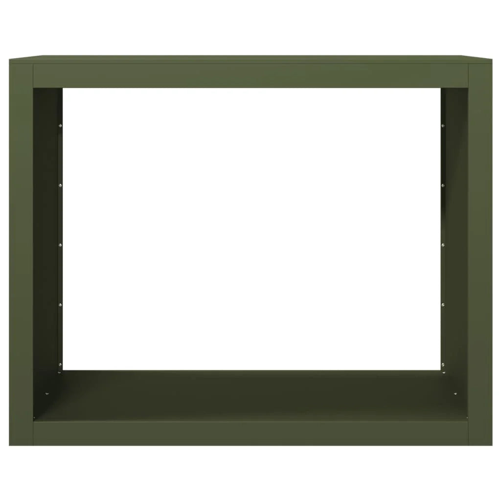 Portalegna 100 x 40 x 80 cm acciaio verde 02_0043701