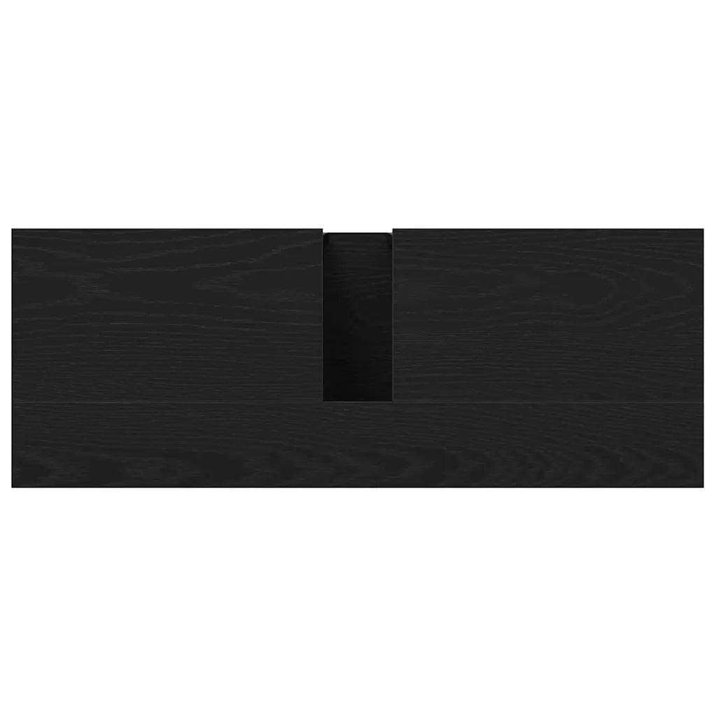 Armadio per Lavabo da Bagno Rovere Nero 80 x 30 x 60 cm 863119