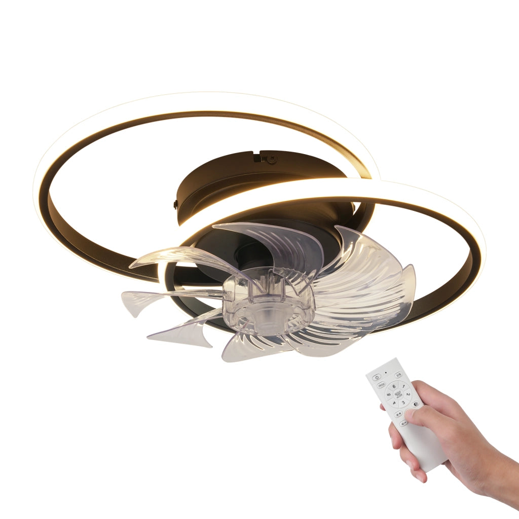 ZMH Ventilatore da soffitto con luce silenzioso e moderno 36W, 6 velocità per camera da letto