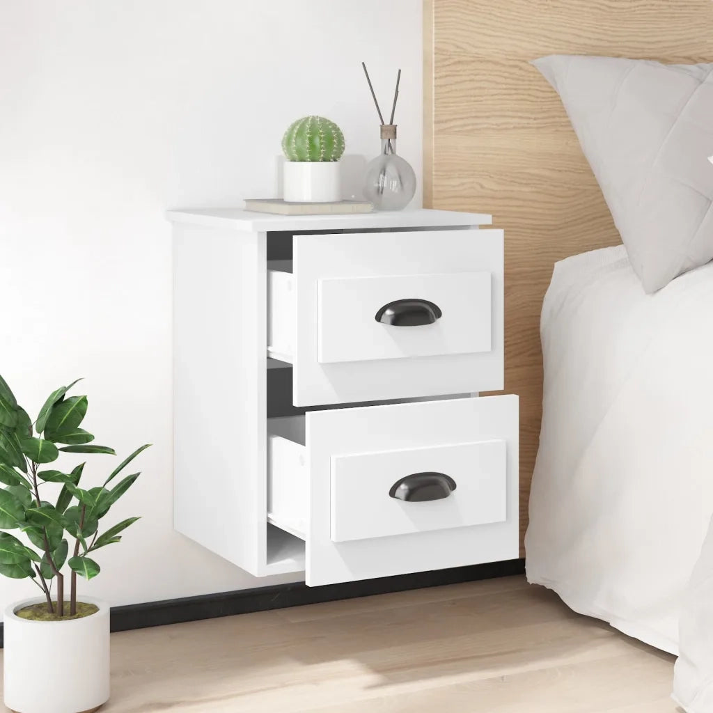 Comodino a Parete Bianco 41,5x36x53 cm 816392