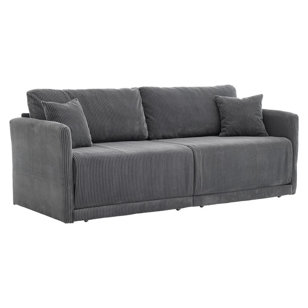 Divano letto ¨C Minimal ¨C tessuto grigio, estraibile 2 posti 140x200cm