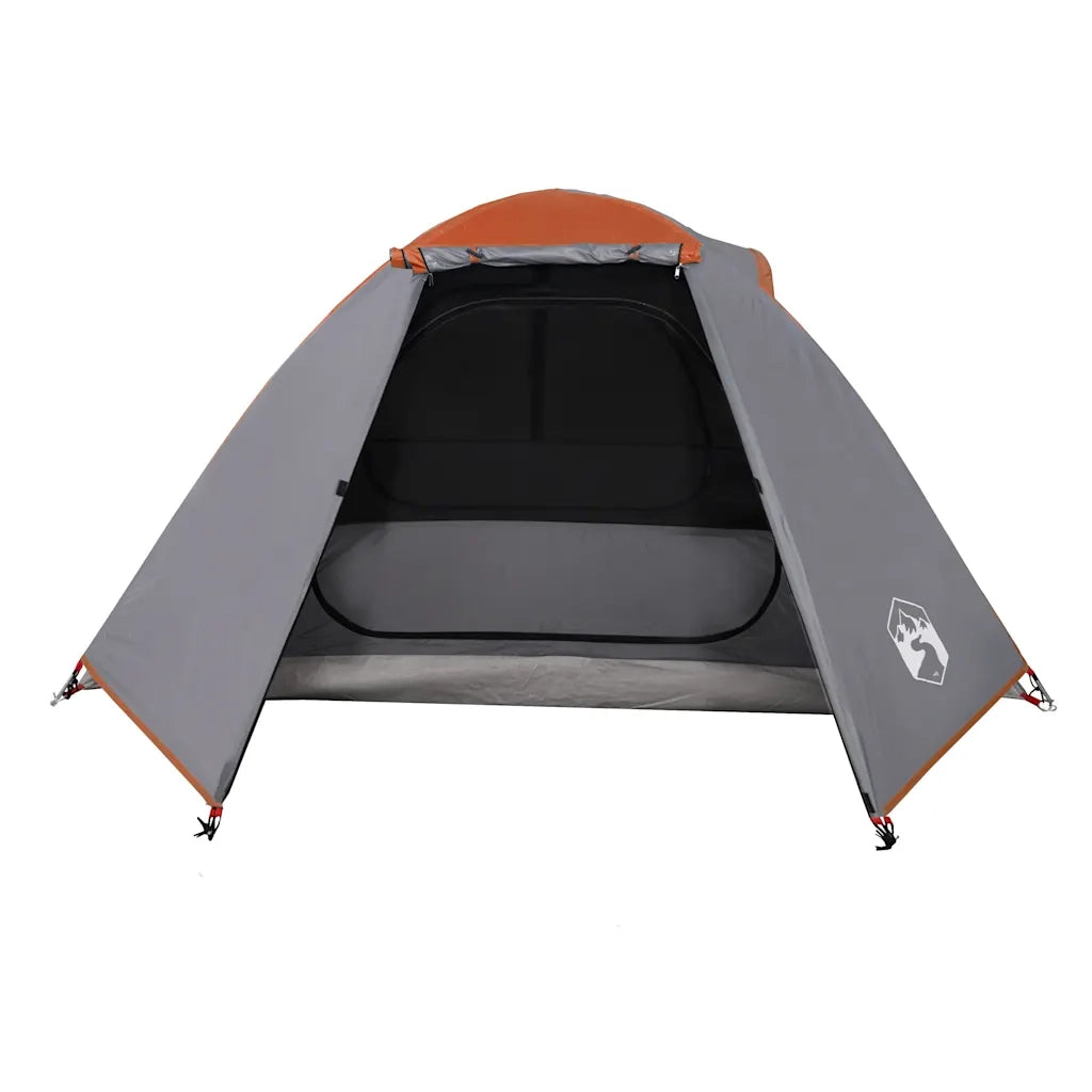 Tenda da Campeggio a Cupola 2 Persone-Tenda per Escursionismo Arancione Impermeabile 701198