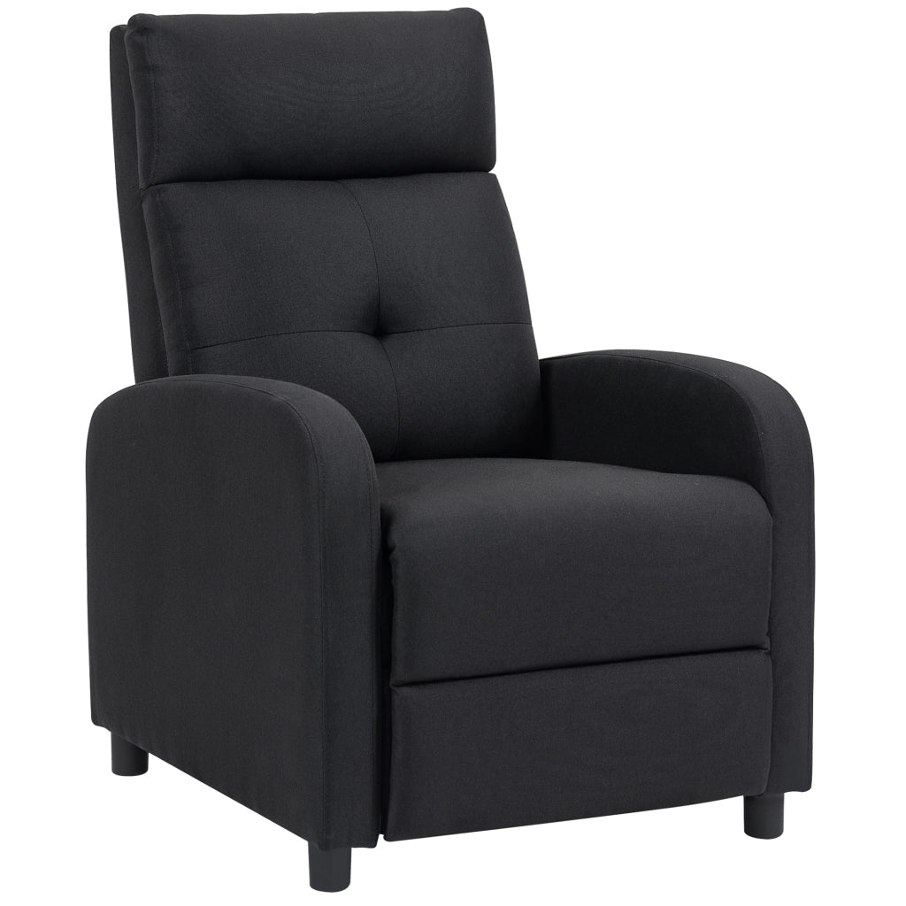 Poltrona Relax Reclinabile Massaggiante in Tessuto ¨C Zephmum ¨C Nero