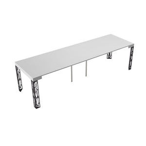Consolle Allungabile 90-300x40x77 cm in Nobilitato Bianco