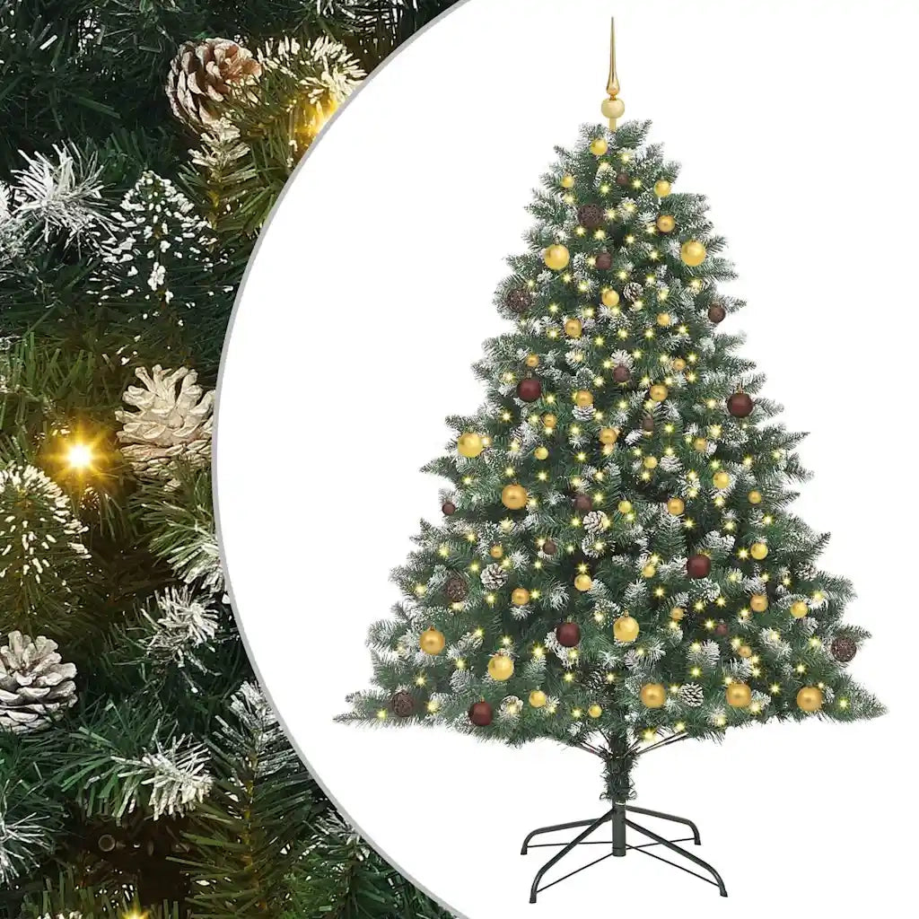 Albero di Natale artificiale con 300 LED Verde 210 cm 3395242