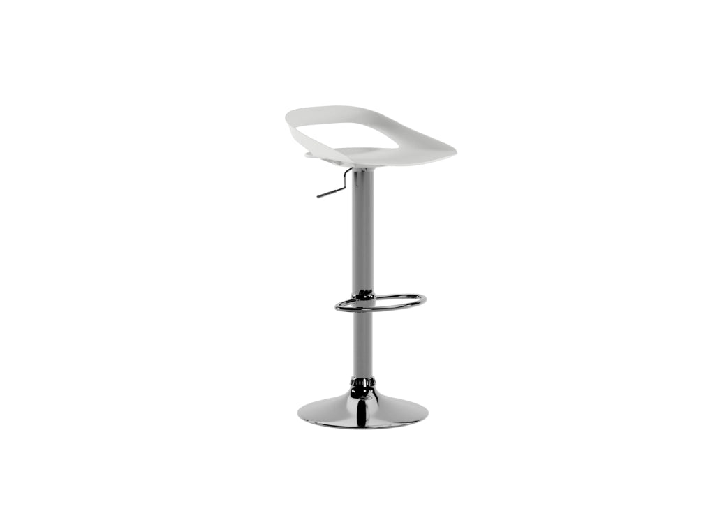 Glen - Sgabello in polipropilene bianco - Set da 2 pz
