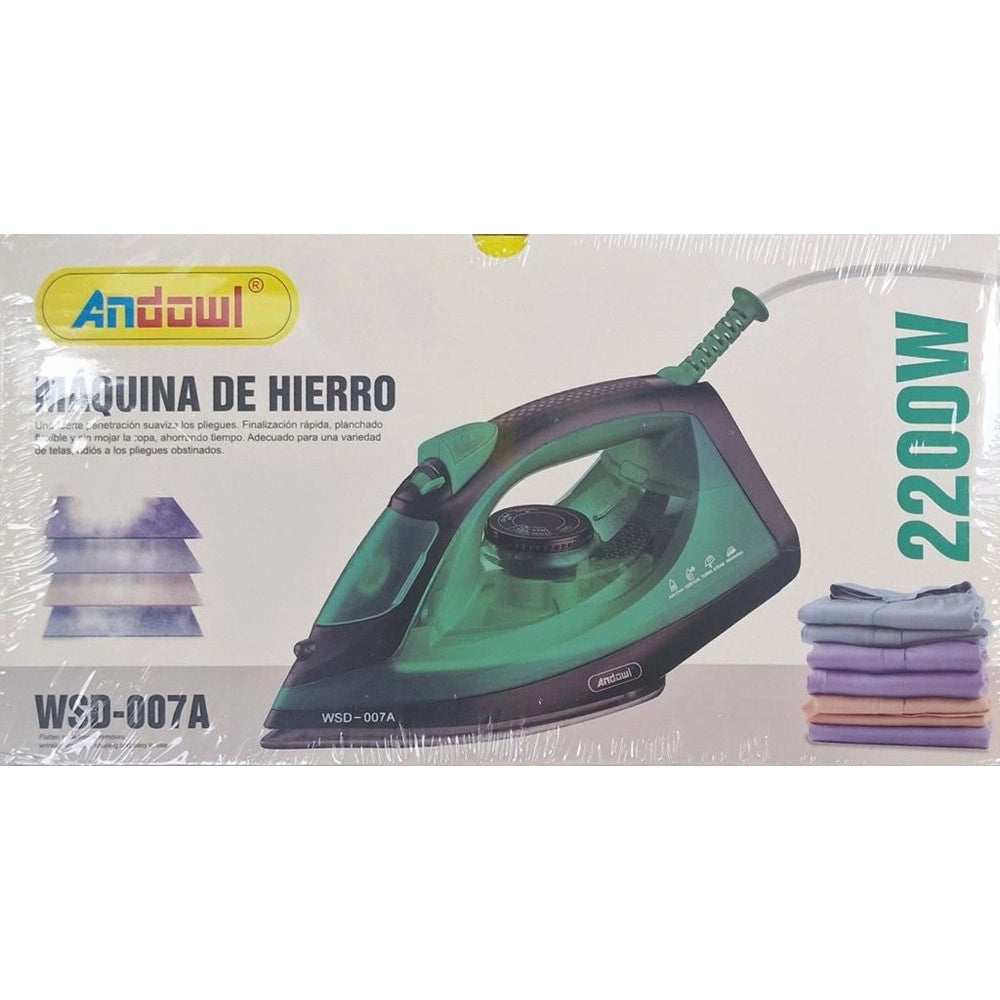 Trade Shop - Ferro Da Stiro Elettrico A Vapore Wsd-007a 2200 W Serbatoio Da 240 Ml Piastra Antiaderente -