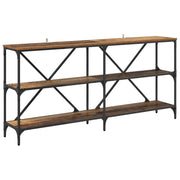 Tavolo Consolle | Tavolo d'Ingresso con lo scaffale Legno vecchio 160 x 30 x 75 cm
