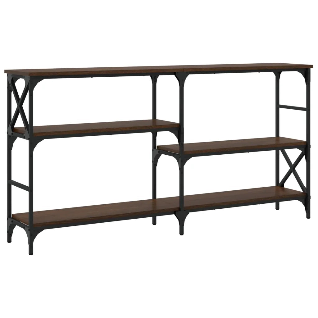 Tavolino Consolle Rovere Marrone 150x29x76,5 Legno Multistrato 835473