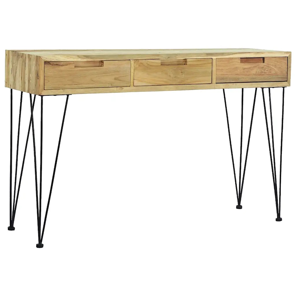 Tavolo Consolle 120x35x76 cm in Legno Massello di Teak cod mxl 18769