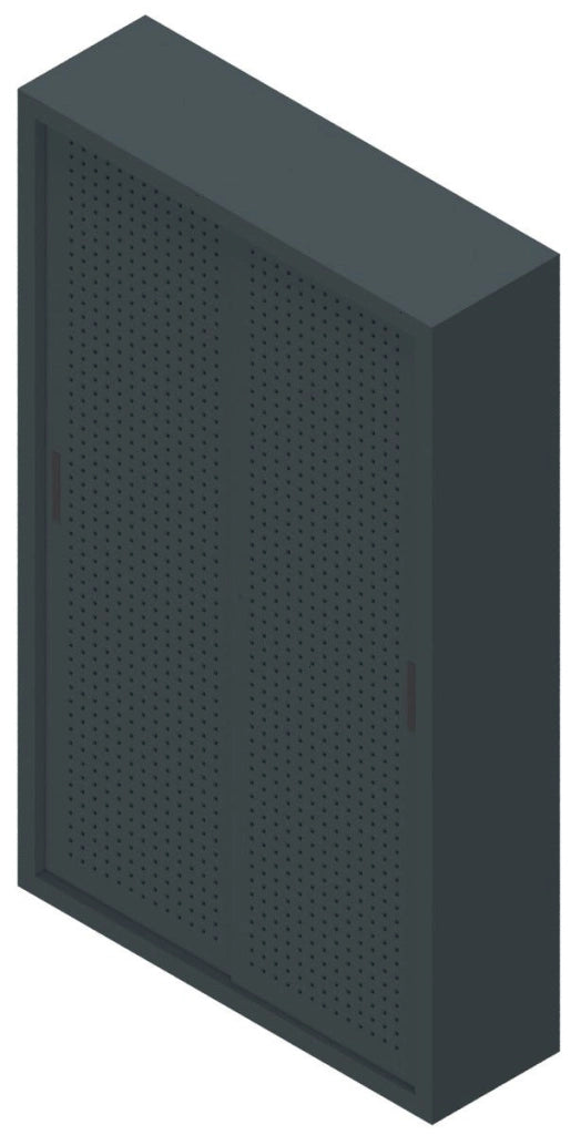Armadio per archiviazione documenti da ufficio con ante forate cm. 120x37,5x200H