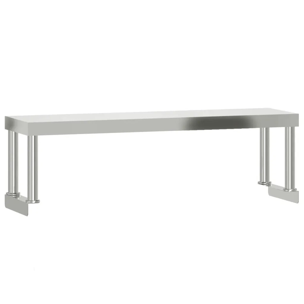 Tavolo Lavoro Cucina con Ripiano 110x55x120 cm Acciaio Inox CFW5974118