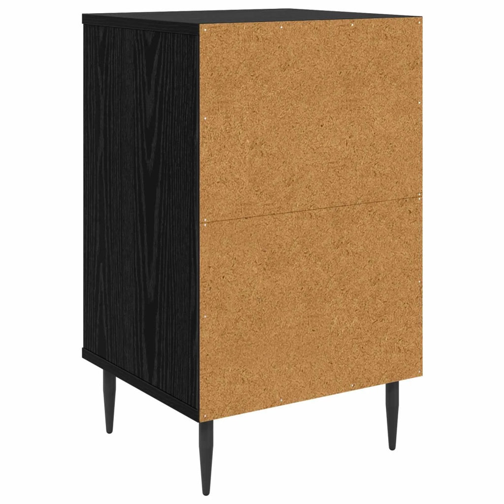 Armadio da Notte LOCHEM 2 pz Rovere Nero 36 x 33 x 61 cm 8007312