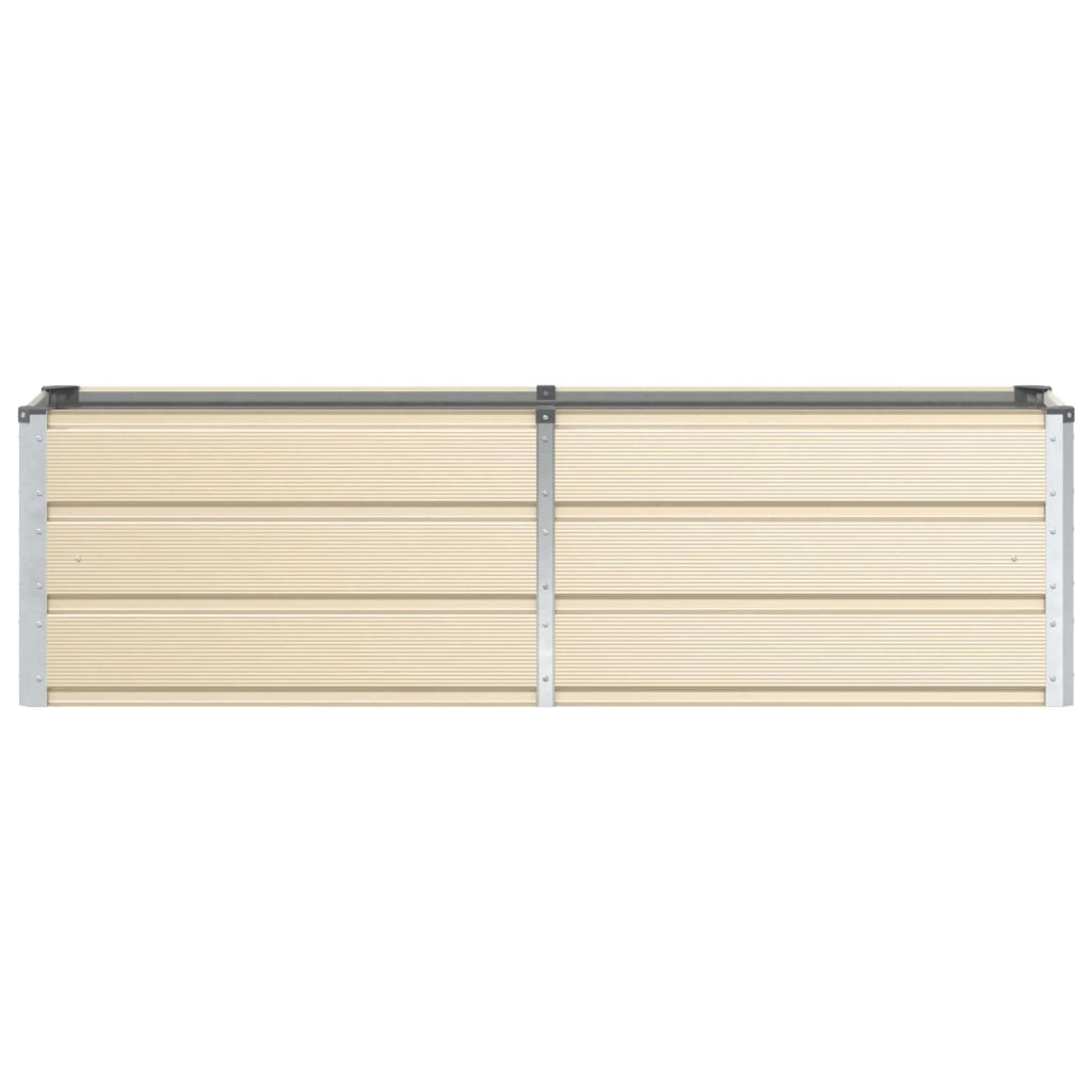 Fioriera moderna multifunzionale per interni/esterni 160 x 40 x 45 cm in acciaio color avorio codice articolo 02_0059139.