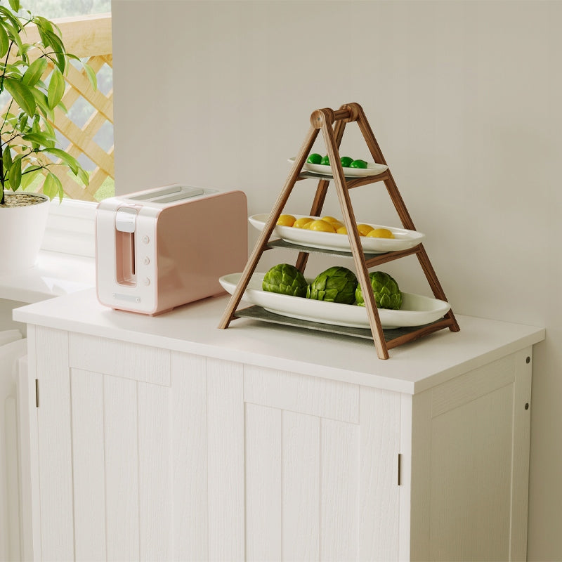 ARMADIO A SCAFFALE COMÒ PER BAGNO INGRESSO 2 ANTE BIANCO ALTO