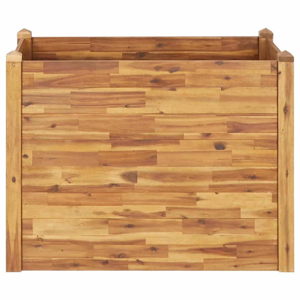 Fioriera rialzata per piante e fiori giardino 110 x 60 x 84 cm legno massello di acacia 02_0000985
