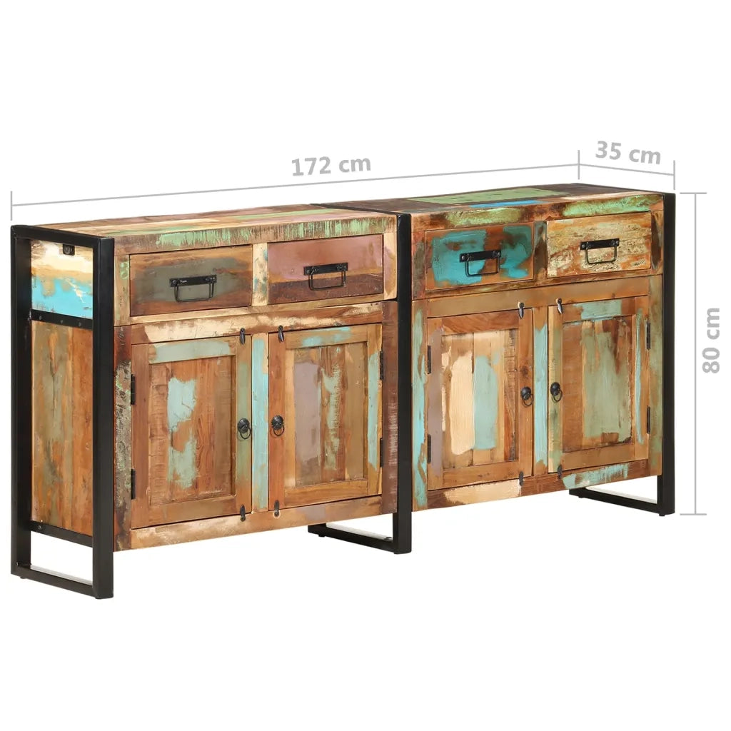 Credenza 172x35x80 cm in Legno Massello di Recupero cod mxl 70699