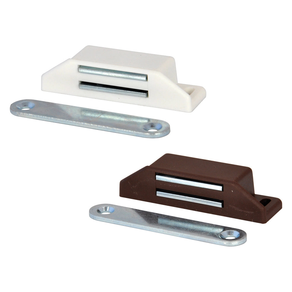 CHIUSURA MAGNETICA mm 19 x  65 bianco- 50 pezzi