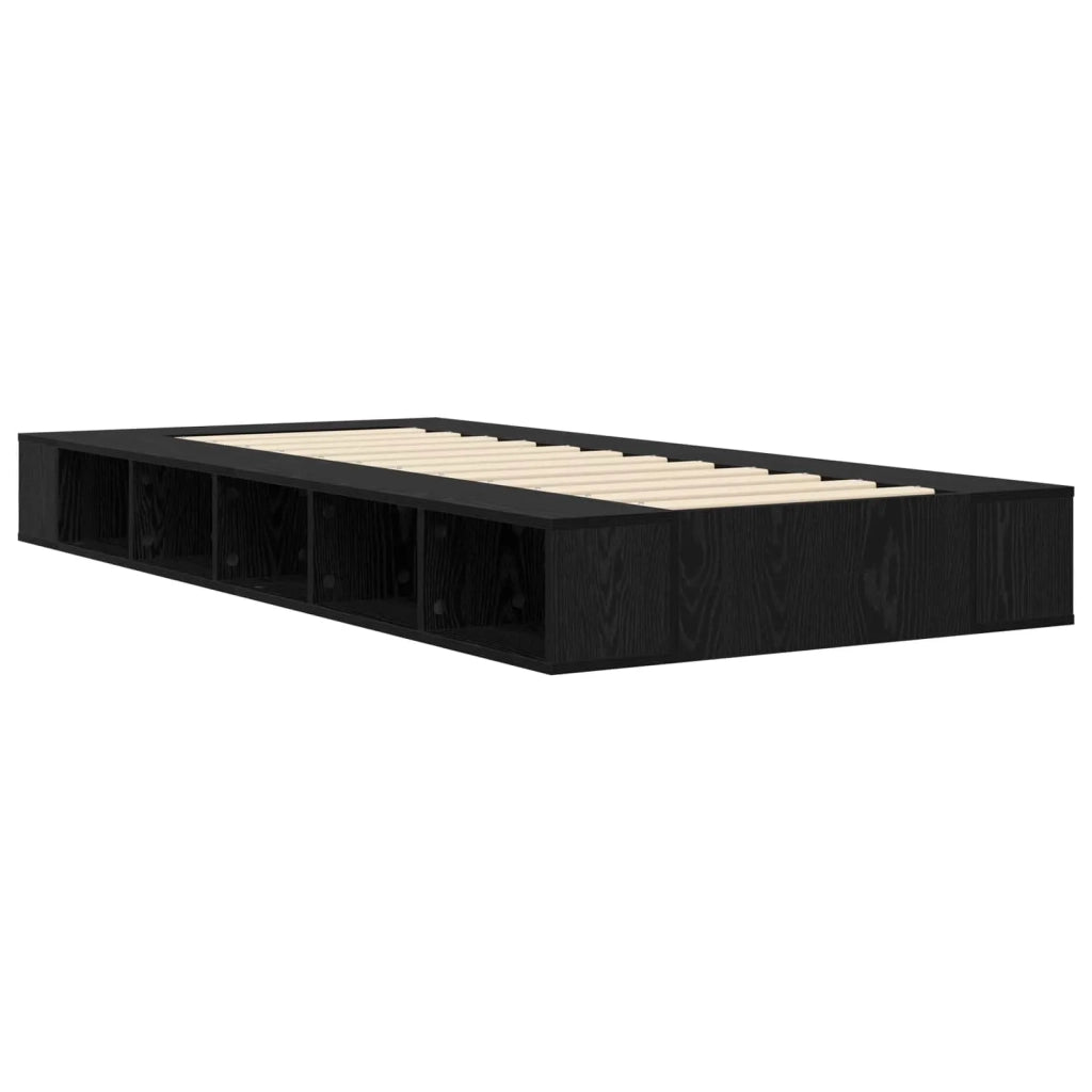 Telaio del letto con storage Rovere Nero 80 x 200 cm 3429555