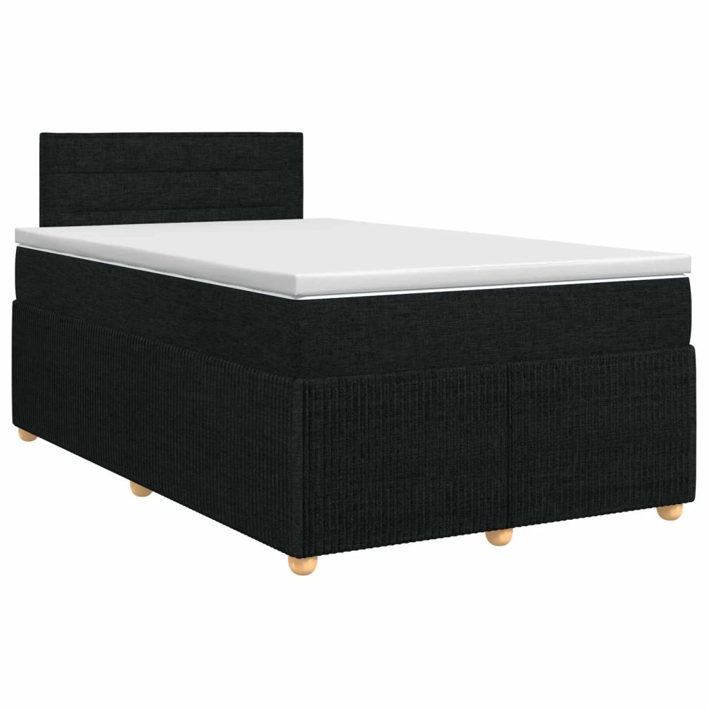 Letto box spring con materasso Nero 120 x 190 cm Tessuto 3451414