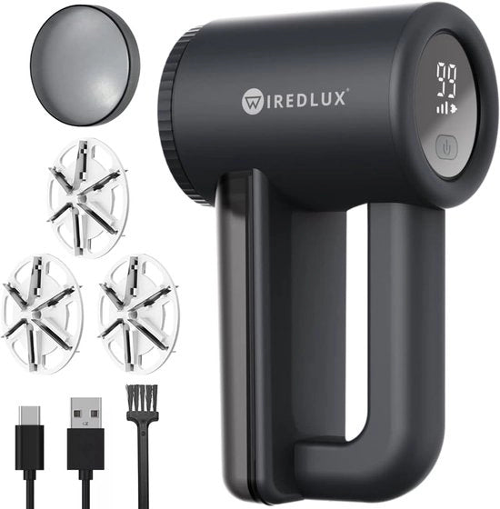 Aspiratore di peli elettrico - Ricaricabile svuotacatini per abbigliamento e mobili con display a LED