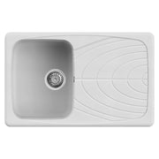 Lavello Elleci Incasso 1 vasca 79x50 Master 300 Granitek Bianco LGM30068