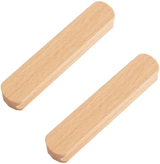 Maniglie per porte in legno - 2 pezzi - Pomo in legno - Maniglia autoadesiva - Maniglioni per armadi - Comodità e design discreto - Maniglia per porte