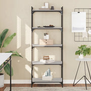 Libreria 5 Ripiani Grigio Sonoma 60x30x154cm Legno Multistrato 837660