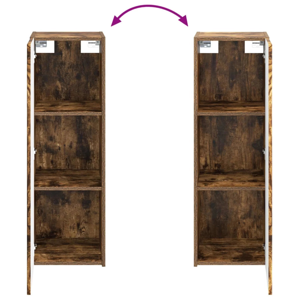 Mobiletto da Bagno a Muro Rovere Fumo 33 x 34,5 x 100 cm